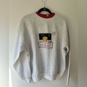 Vintage Embroidered Teacher Sweatshirt - Cheek-O